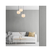 Imagine PENDUL TRIUNGHI S009R-3H-1xE27-OPAL-NEGRU