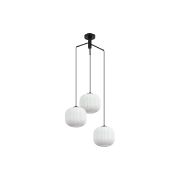 Imagine PENDUL TRIUNGHI S009R-3H-1xE27-OPAL-NEGRU