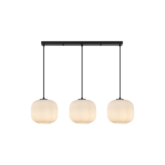 Imagine PENDUL LINIAR S009S-3H-1xE27-OPAL-NEGRU