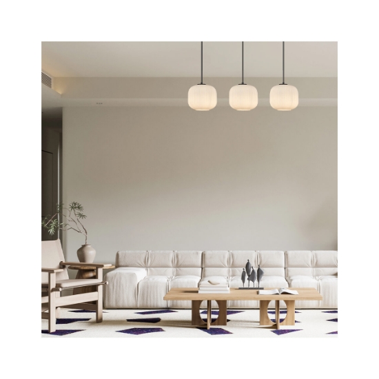 Imagine PENDUL LINIAR S009S-3H-1xE27-OPAL-NEGRU