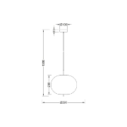 Imagine PENDUL S011R-1H-1xE27 OPAL STICLA ELIPTIC