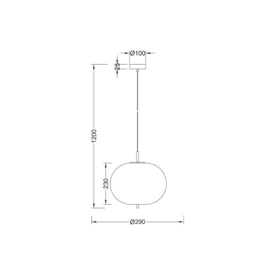 Imagine PENDUL S011R-1H-1xE27 OPAL STICLA ELIPTIC