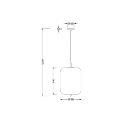 Imagine PENDUL S011R-1H-1xE14 OPAL STICLA CILINDRU