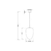 Imagine PENDUL S011R-1H-1xE14 OPAL STICLA CONIC