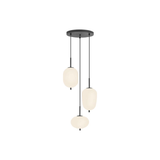 Imagine PENDUL TRIUNGHI S011R-3H-3xE14 OPAL STICLA MIXT
