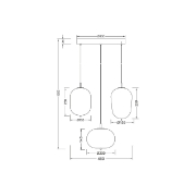 Imagine PENDUL TRIUNGHI S011R-3H-3xE14 OPAL STICLA MIXT