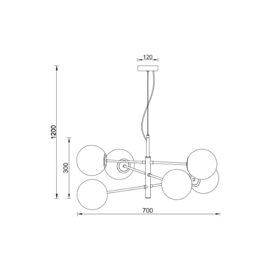 Imagine PENDUL S012C-6H-6xG9-STICLA