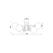 Imagine LAMPA PT TAVAN S012C-6H-6xG9-STICLA