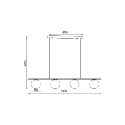 Imagine PENDUL S013R-4H-4xG9-OPAL STICLA