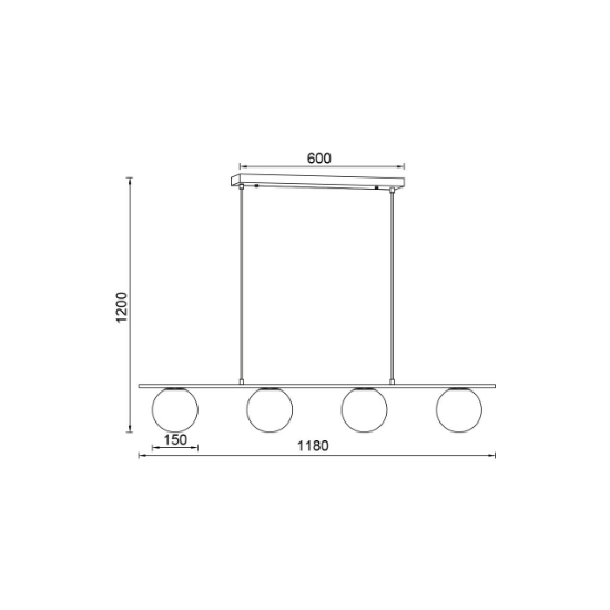 Imagine PENDUL S013R-4H-4xG9-OPAL STICLA