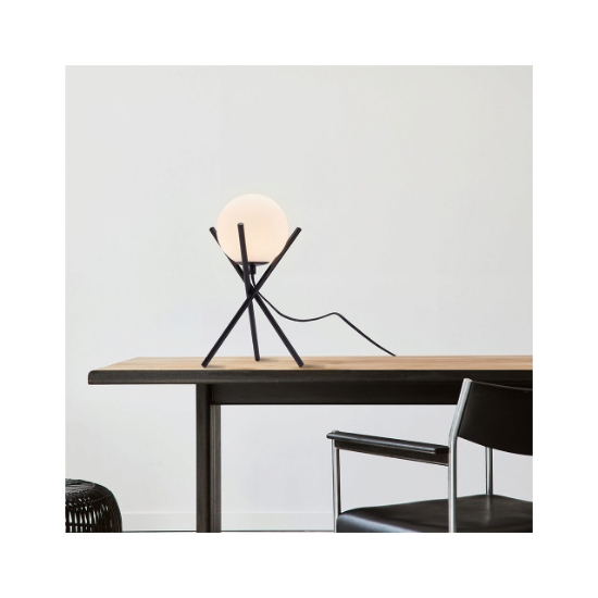 Imagine LAMPA DE MASA S013T-1H-1xG9-OPAL NEGRU STICLA