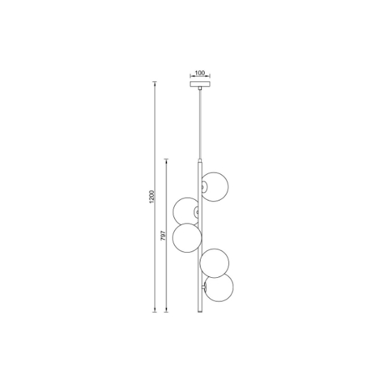 Imagine PENDUL S014R-1H-5xG9-STICLA