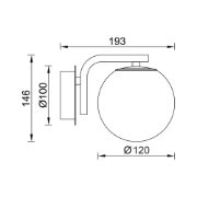 Imagine LAMPA DE PERETE S011W-1H-1xG9-TRANSPARENT STICLA BRAYTRON