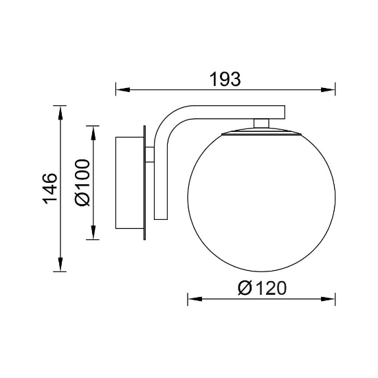Imagine LAMPA DE PERETE S011W-1H-1xG9-TRANSPARENT STICLA BRAYTRON