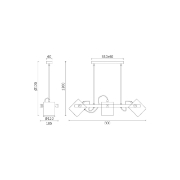 Imagine PENDUL LINIAR D001S-3H-3xE27-WDN