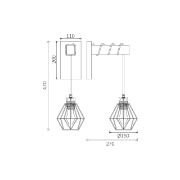 Imagine LAMPA DE PERETE D002W-1H-1xE27-WDN