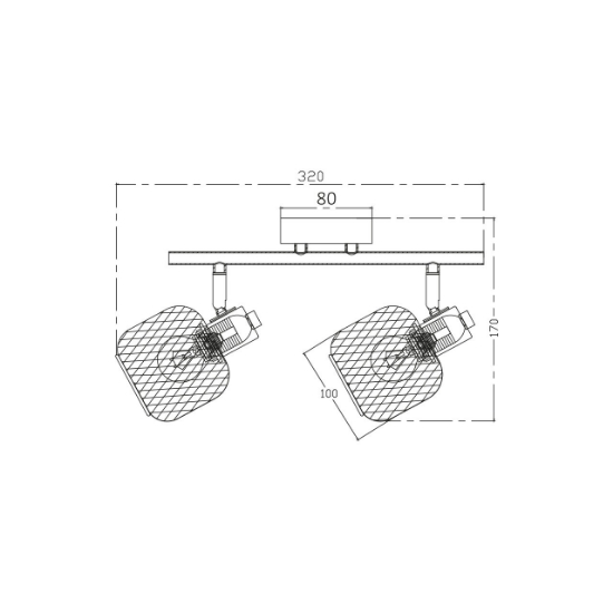 Imagine LAMPA DE PERETE W001C-2H-2xE14-WDN