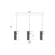 Imagine PENDUL LINIAR W002S-3H-3xE14-NEGRU WIRING