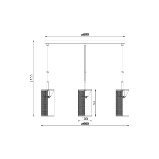 Imagine PENDUL LINIAR W002S-3H-3xE14-NEGRU WIRING
