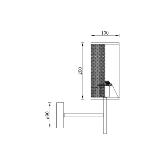 Imagine LAMPA DE PERETE W002W-1H-1xE14-NEGRU WIRING