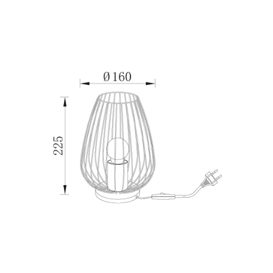 Imagine LAMPA DE PERETE W005T-1H-1xE27-NEGRU