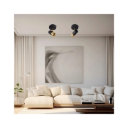 Imagine LAMPA DE PERETE G002C-1H-1xGU10-AURIU-NEGRU