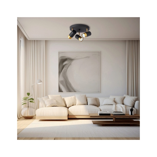 Imagine LAMPA DE PERETE G002C-3H-3xGU10-AURIU-NEGRU