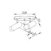 Imagine LAMPA DE PERETE G002C-3H-3xGU10-AURIU-NEGRU