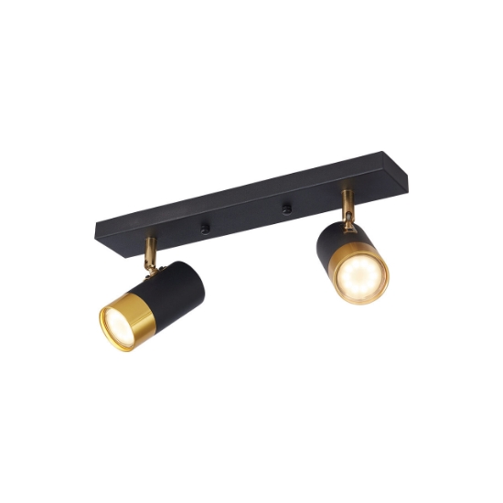 Imagine LAMPA DE PERETE G002C-2H-2xGU10-AURIU-NEGRU