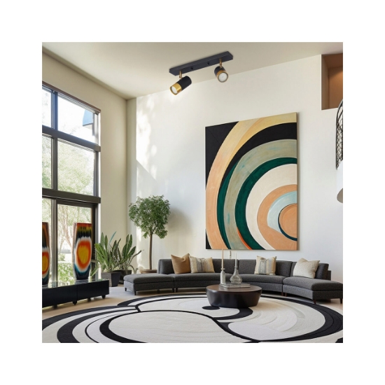 Imagine LAMPA DE PERETE G002C-2H-2xGU10-AURIU-NEGRU