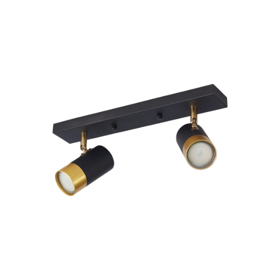 Imagine LAMPA DE PERETE G002C-2H-2xGU10-AURIU-NEGRU