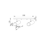 Imagine LAMPA DE PERETE G002C-2H-2xGU10-AURIU-NEGRU