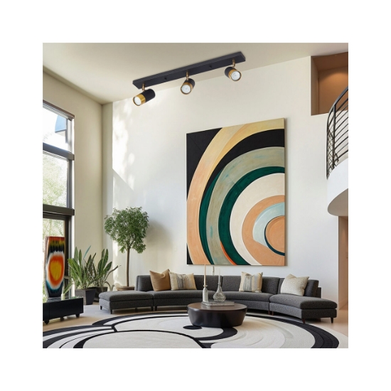 Imagine LAMPA DE PERETE G002C-2H-3xGU10-AURIU-NEGRU