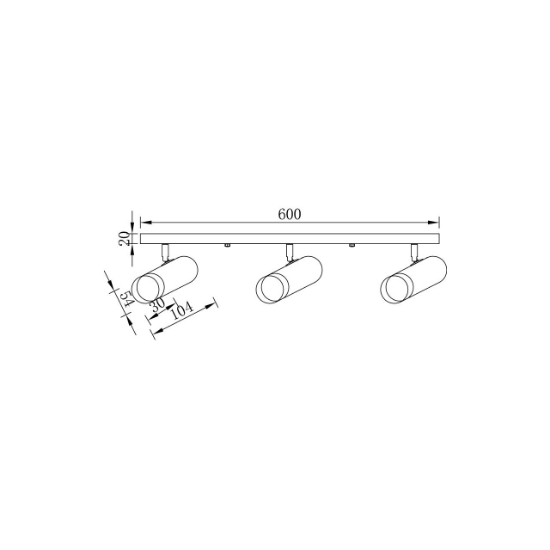 Imagine LAMPA DE PERETE G002C-2H-3xGU10-AURIU-NEGRU