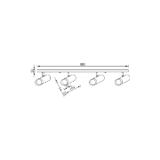 Imagine LAMPA DE PERETE G002C-4H-4xGU10-AURIU-NEGRU