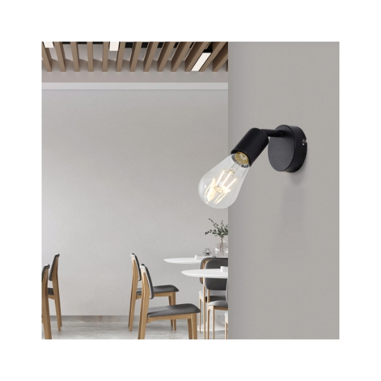 Imagine LAMPA DE PERETE G003C-1H-1xE27-NEGRU