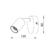 Imagine LAMPA DE PERETE G003C-1H-1xE27-NEGRU