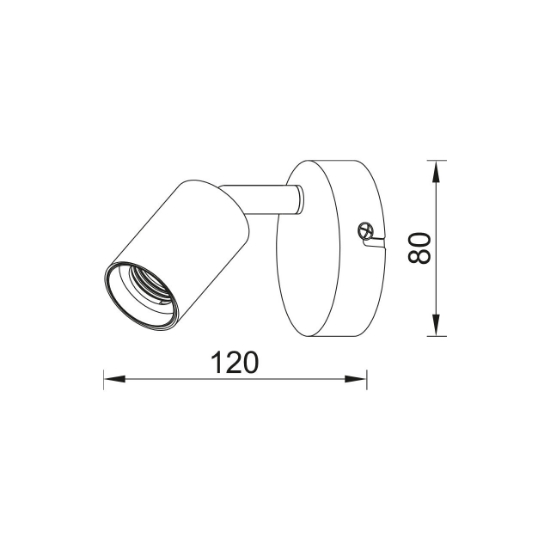 Imagine LAMPA DE PERETE G003C-1H-1xE27-NEGRU