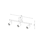 Imagine LAMPA DE PERETE G003C-3H-3xE27-NEGRU