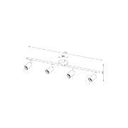 Imagine LAMPA DE PERETE G003C-4H-4xE27-NEGRU