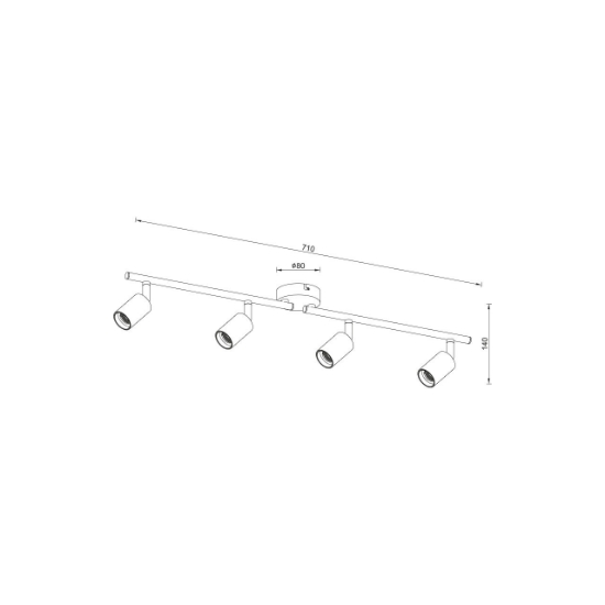 Imagine LAMPA DE PERETE G003C-4H-4xE27-NEGRU