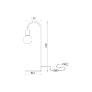 Imagine LAMPA BUROU G003T-1H-1xE27-NEGRU
