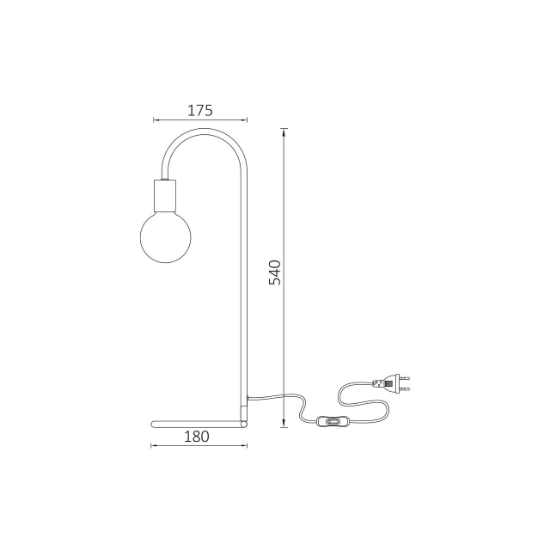 Imagine LAMPA BUROU G003T-1H-1xE27-NEGRU