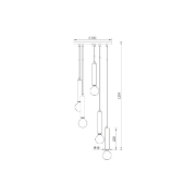 Imagine PENDUL G005R-5H-5xE27 NEGRU