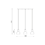 Imagine PENDUL P001S-3H-3xE27-NEGRU