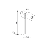 Imagine LAMPA BIROU P001W-1H-1xE27-NEGRU
