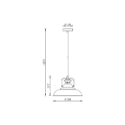 Imagine PENDUL P002R-1H-1xE27-NEGRU