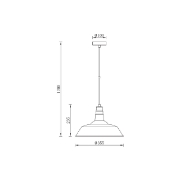 Imagine PENDUL P003R-1H-1xE27-NEGRU