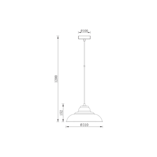 Imagine PENDUL P004R-1H-1xE27-NEGRU