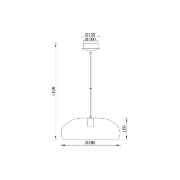 Imagine PENDUL P007R-1H-1xE27-ALB
